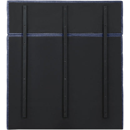 Adam Navy Chenille Fabric Full Bed