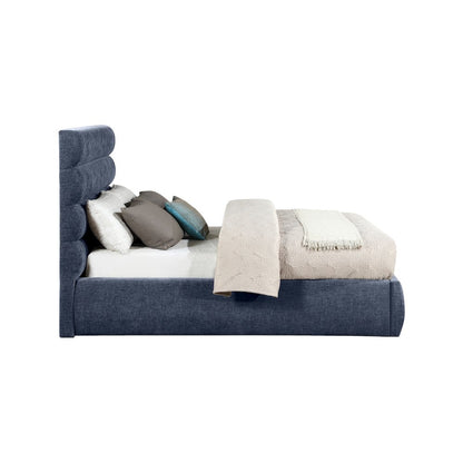 Adam Navy Chenille Fabric Full Bed
