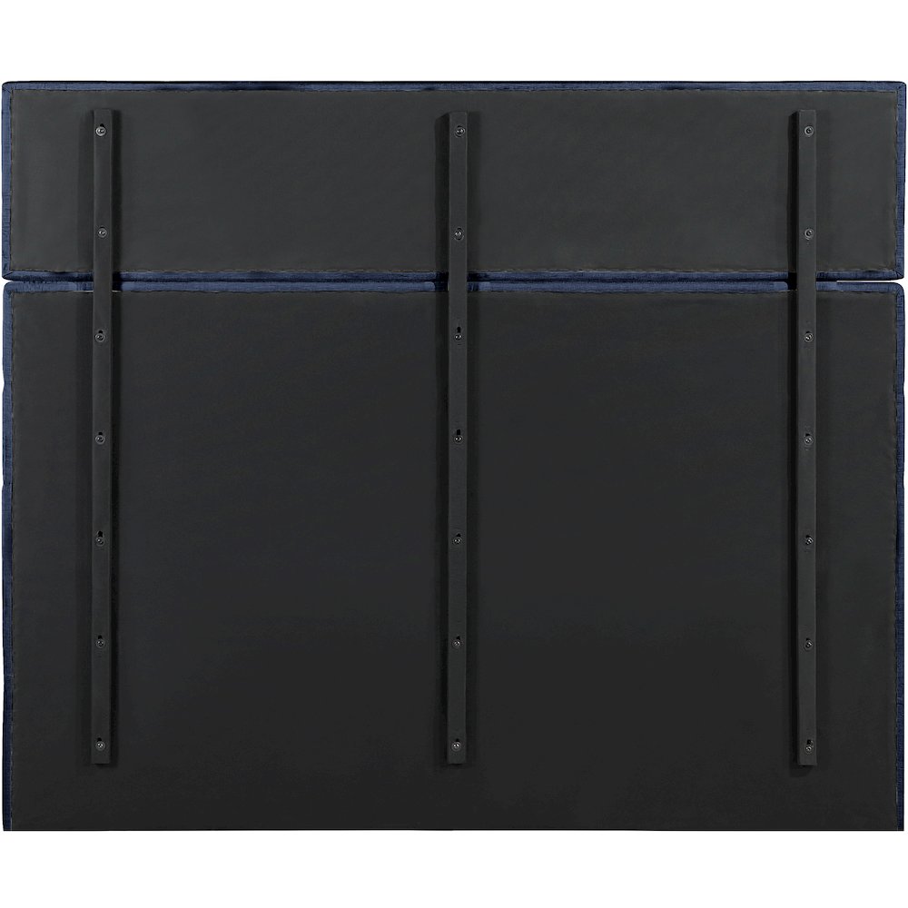 Adam Navy Chenille Fabric King Bed