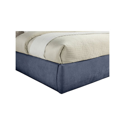 Adam Navy Chenille Fabric King Bed