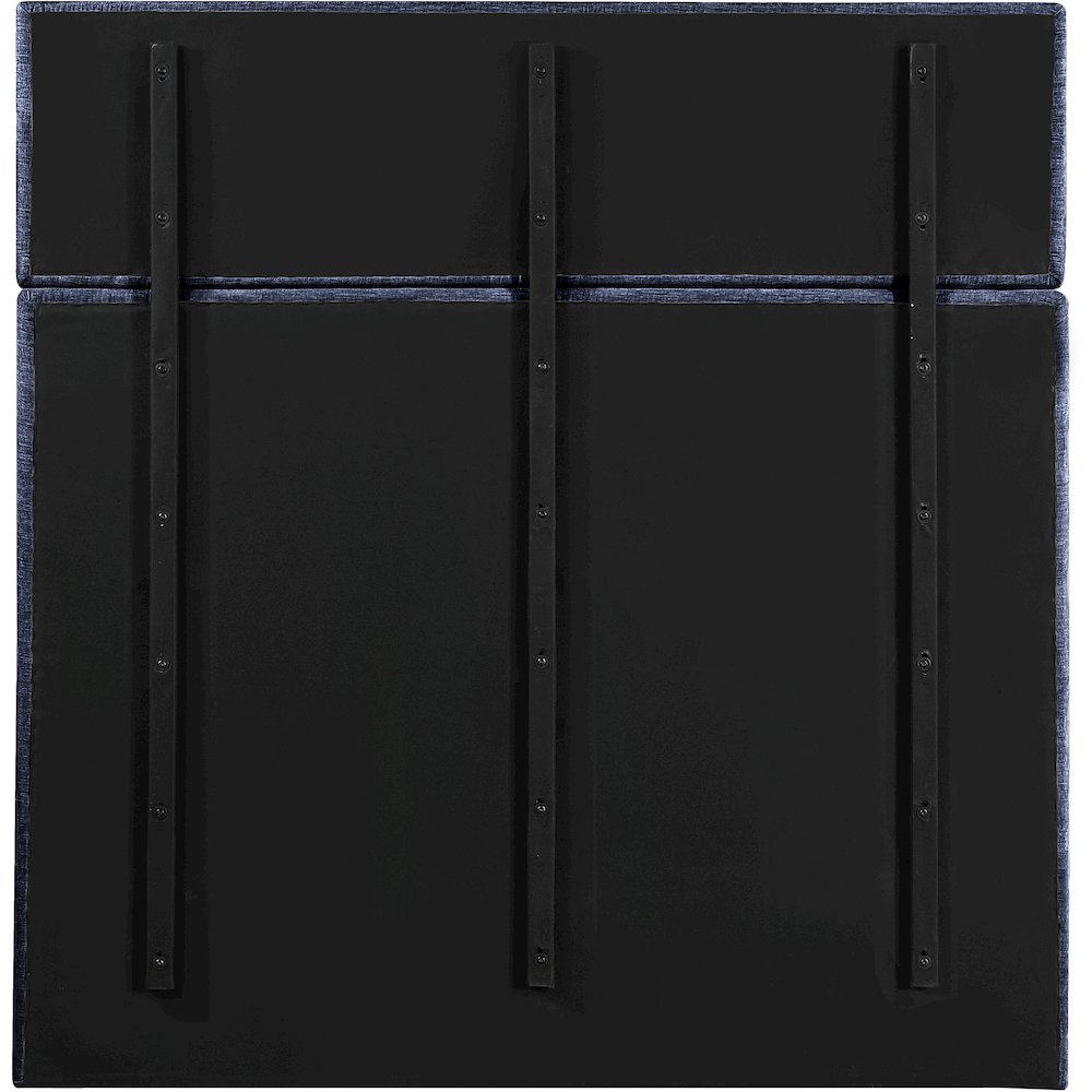 Adam Navy Chenille Fabric Queen Bed