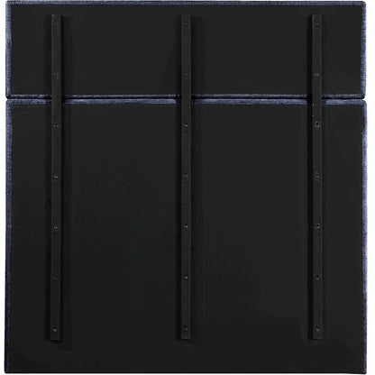 Adam Navy Chenille Fabric Queen Bed