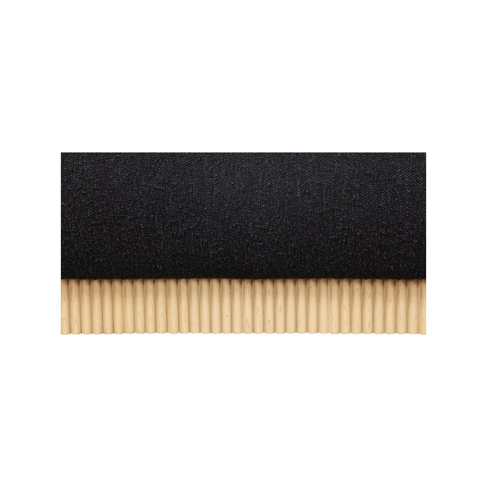 Rigby Black Boucle Fabric King Bed