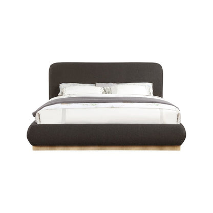 Rigby Brown Boucle Fabric Queen Bed