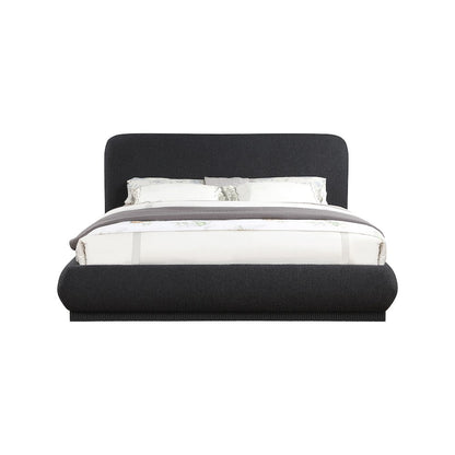Rigby Black Boucle Fabric King Bed