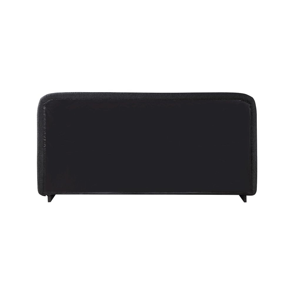 Rigby Black Boucle Fabric King Bed