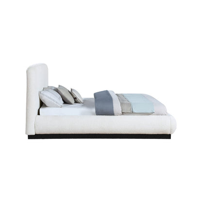 Rigby Cream Boucle Fabric King Bed