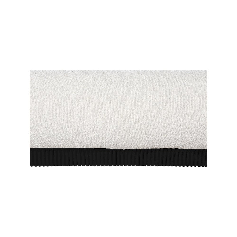 Rigby Cream Boucle Fabric Queen Bed