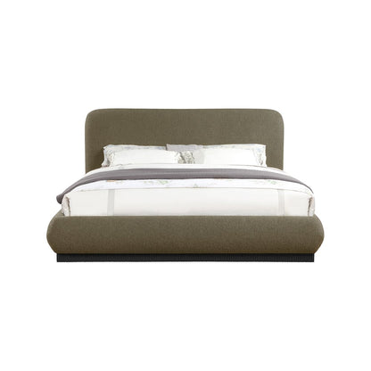 Rigby Olive Boucle Fabric King Bed