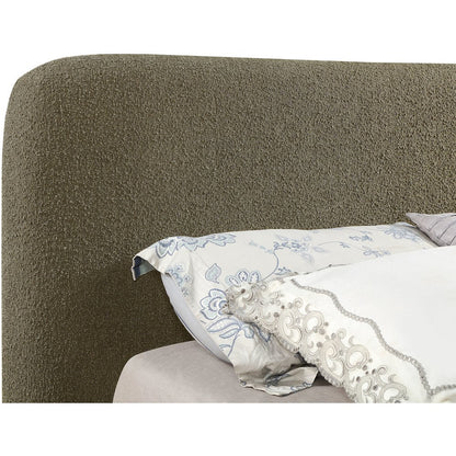 Rigby Olive Boucle Fabric King Bed