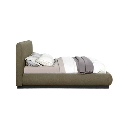 Rigby Olive Boucle Fabric Queen Bed