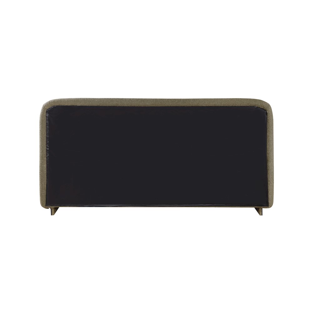 Rigby Olive Boucle Fabric Queen Bed