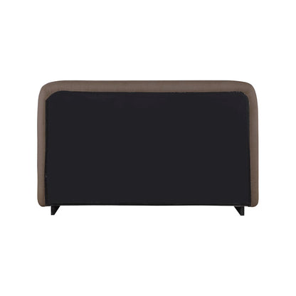 Rigby Brown Linen Textured Fabric Queen Bed