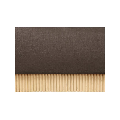 Rigby Brown Linen Textured Fabric Queen Bed