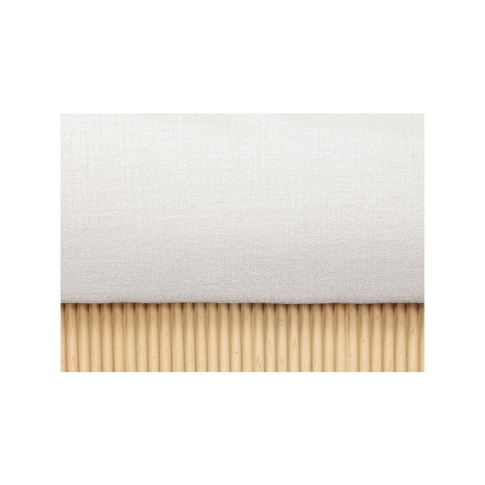Rigby Cream Linen Textured Fabric King Bed