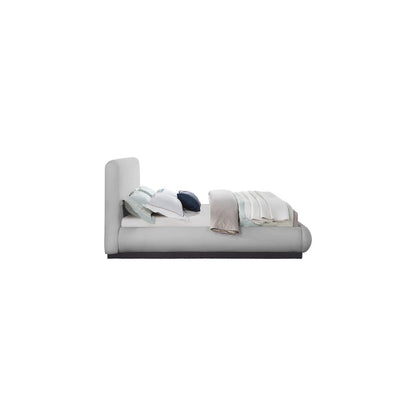 Rigby Grey Linen Textured Fabric King Bed