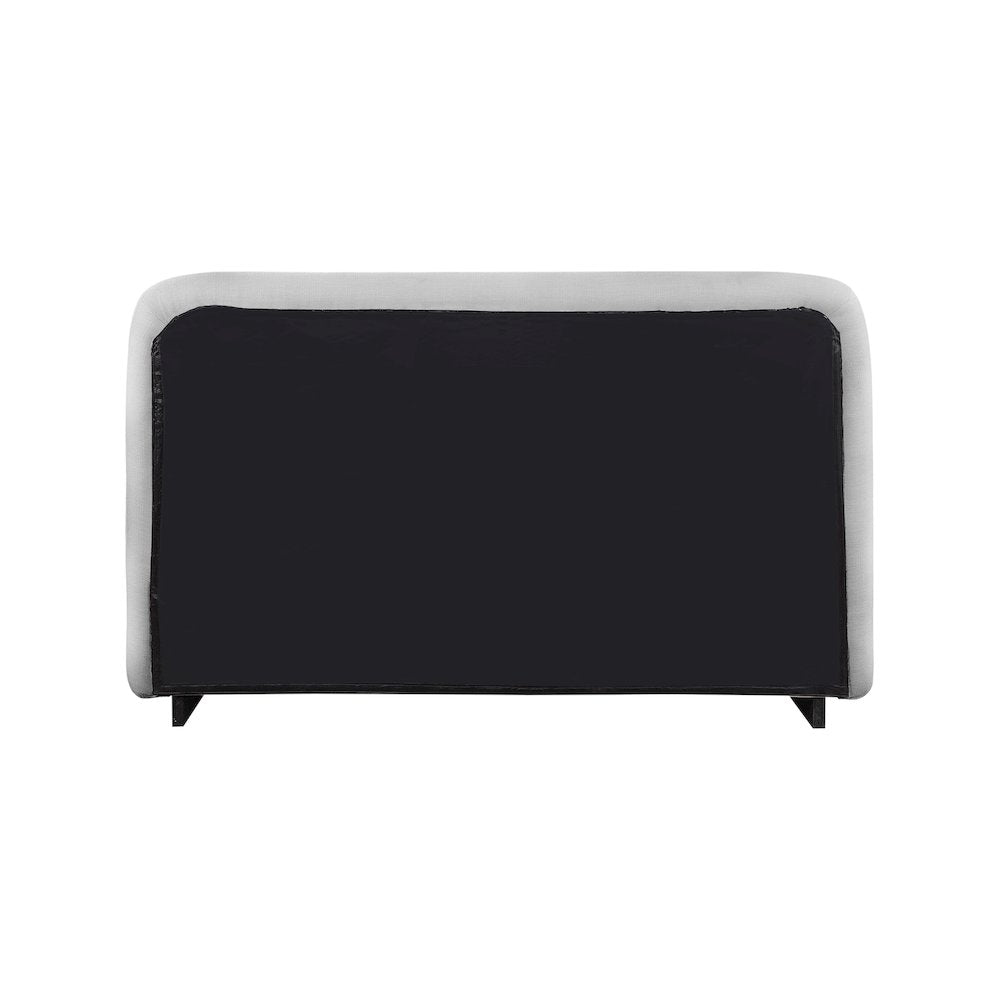 Rigby Grey Linen Textured Fabric King Bed