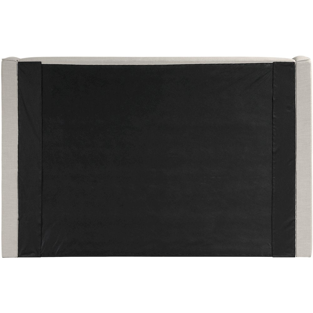 Kendall Beige Linen Textured Fabric Upholstered Queen Bed