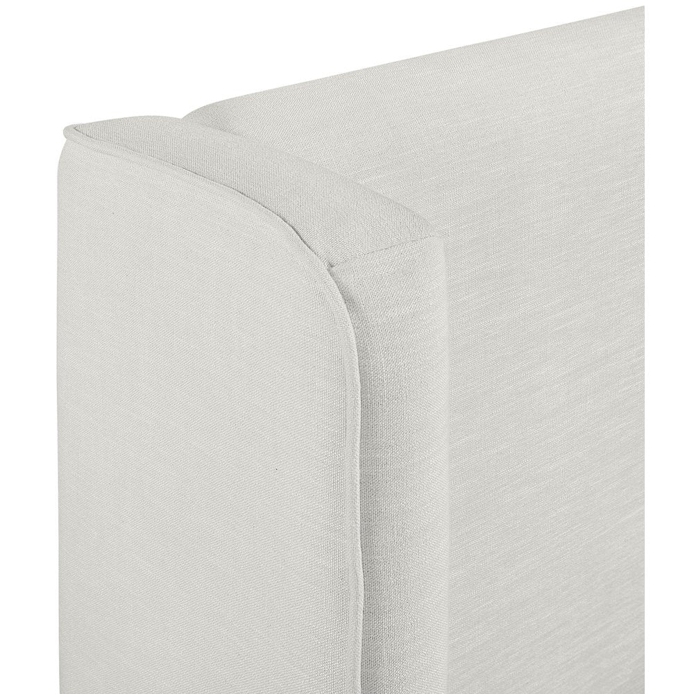 Kendall Cream Linen Textured Fabric Upholstered Queen Bed