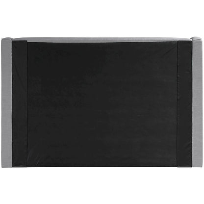 Kendall Grey Linen Textured Fabric Upholstered King Bed