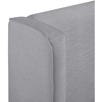 Kendall Grey Linen Textured Fabric Upholstered King Bed