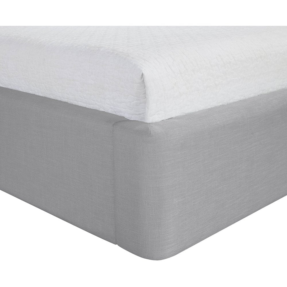 Kendall Grey Linen Textured Fabric Upholstered Queen Bed