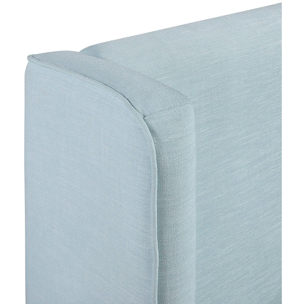 Kendall Light Blue Linen Textured Fabric Upholstered Queen Bed