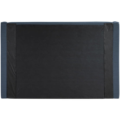 Kendall Navy Linen Textured Fabric Upholstered King Bed