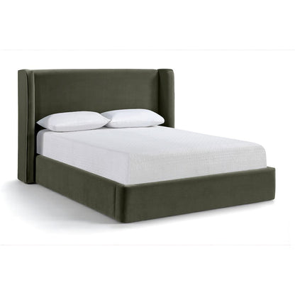 Kendall Green Velvet Upholstered King Bed