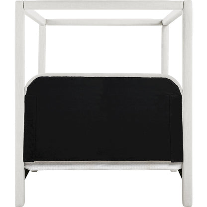 Salina Cream Linen Textured Fabric Upholstered Queen Bed