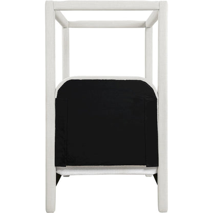 Salina Cream Linen Textured Fabric Upholstered Twin Bed