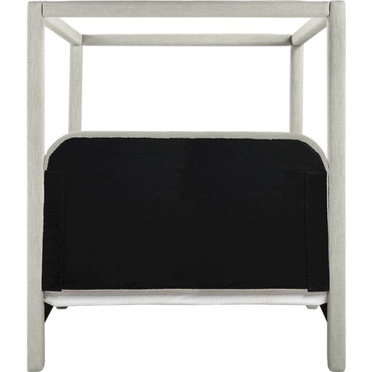 Salina Grey Linen Textured Fabric Upholstered King Bed