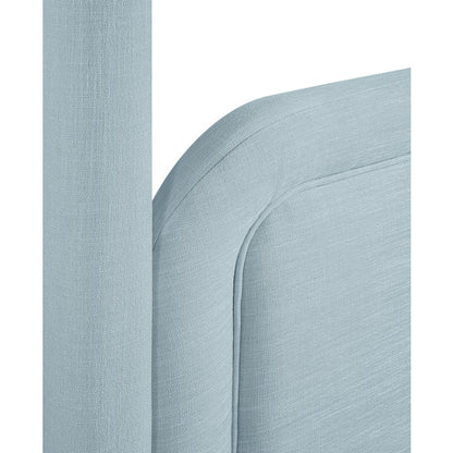 Salina Light Blue Linen Textured Fabric Upholstered Full Bed