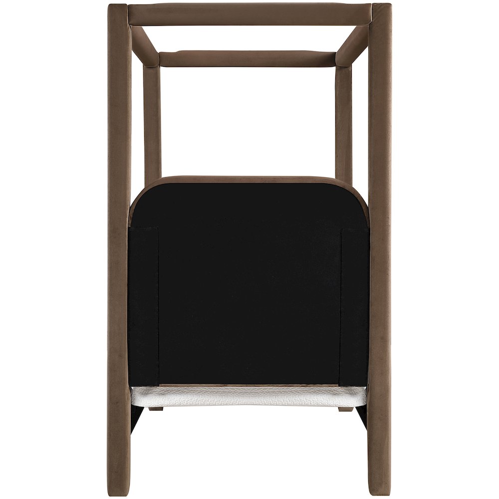 Salina Brown Velvet Upholstered Twin Bed