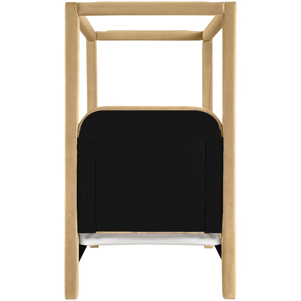 Salina Camel Velvet Upholstered Twin Bed