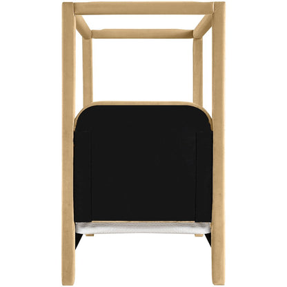 Salina Camel Velvet Upholstered Twin Bed