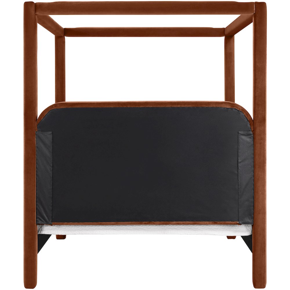 Salina Cognac Velvet Upholstered King Bed