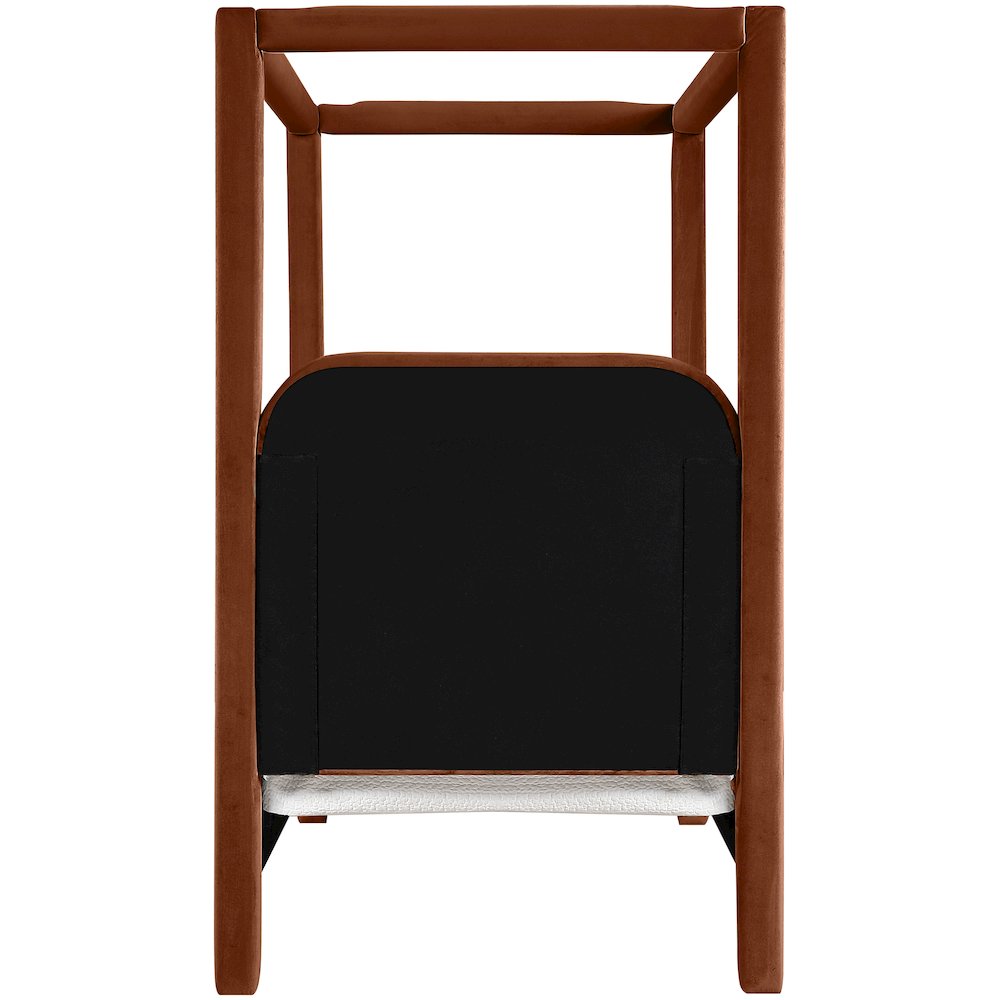 Salina Cognac Velvet Upholstered Twin Bed