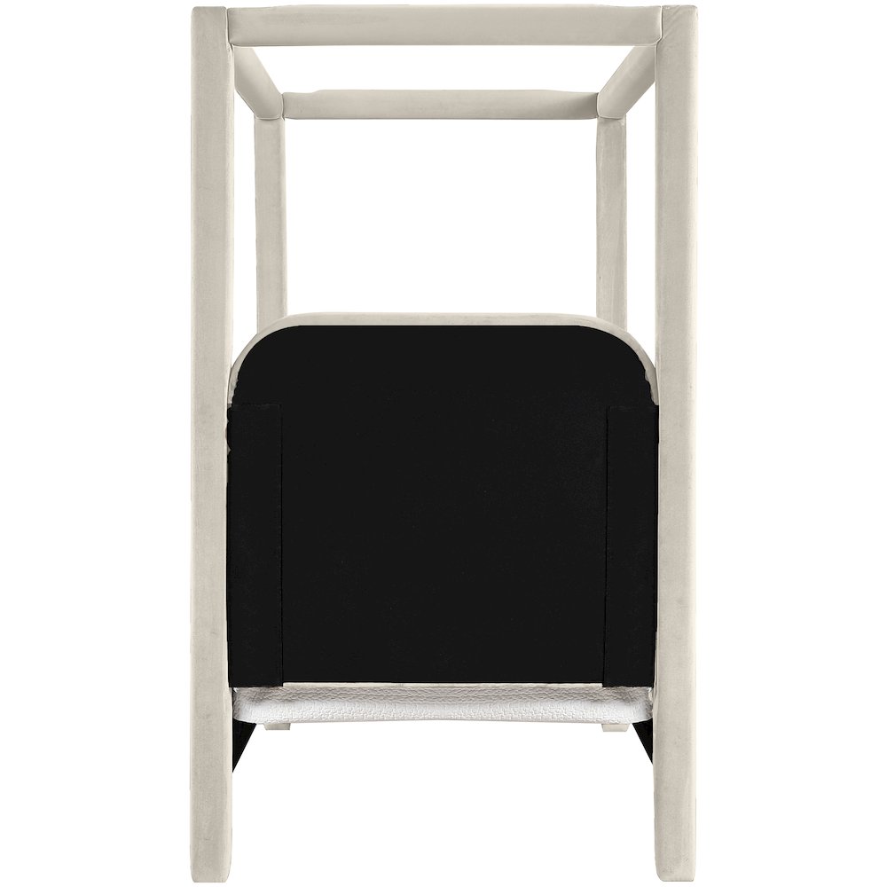 Salina Cream Velvet Upholstered Twin Bed