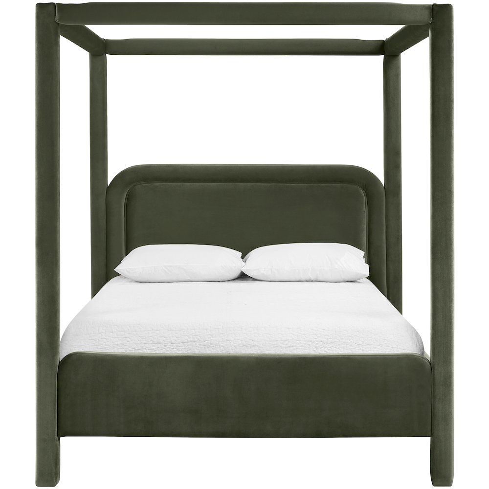 Salina Green Velvet Upholstered Full Bed