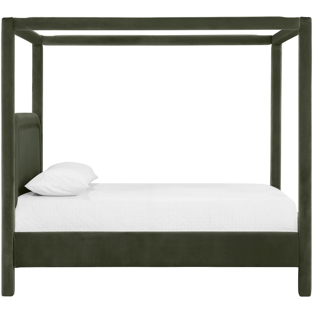 Salina Green Velvet Upholstered Full Bed