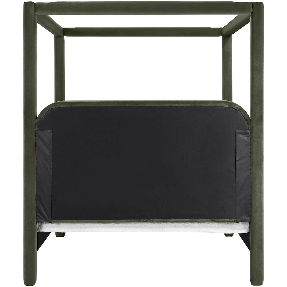 Salina Green Velvet Upholstered Full Bed