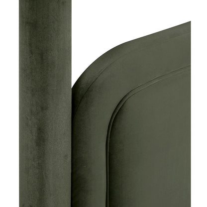 Salina Green Velvet Upholstered Twin Bed
