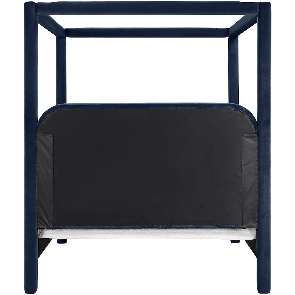Salina Navy Velvet Upholstered King Bed