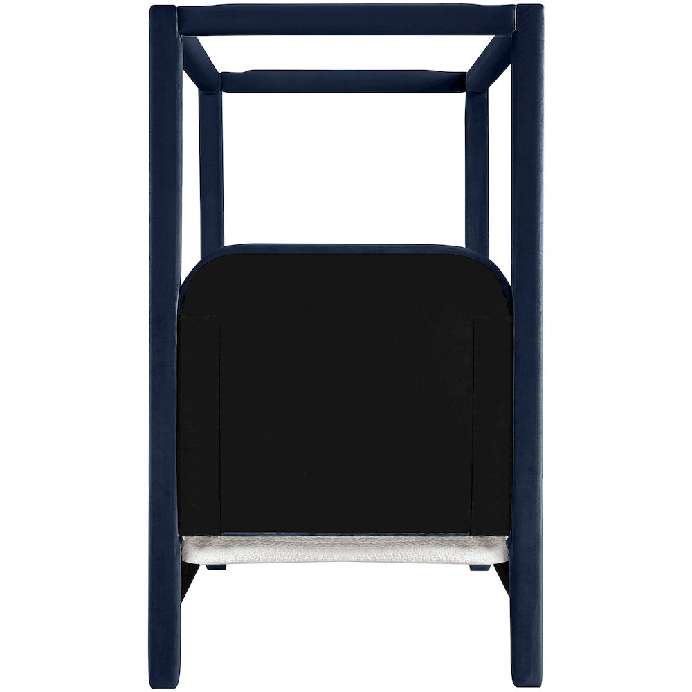 Salina Navy Velvet Upholstered Twin Bed