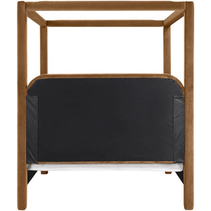 Salina Saddle Velvet Upholstered Full Bed
