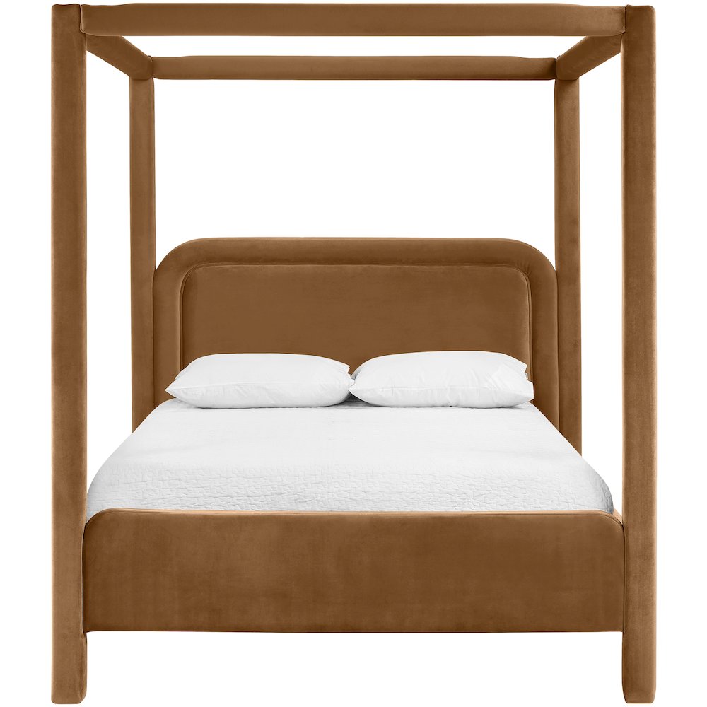 Salina Saddle Velvet Upholstered King Bed