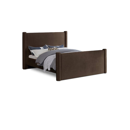 Elias Brown Velvet King Bed