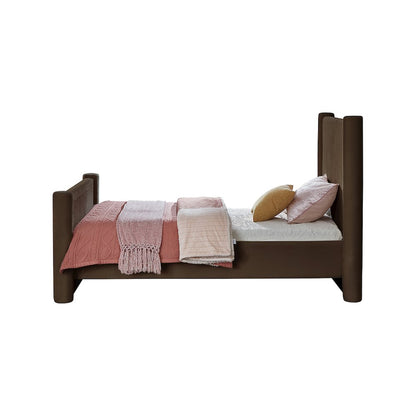 Elias Brown Velvet Twin Bed