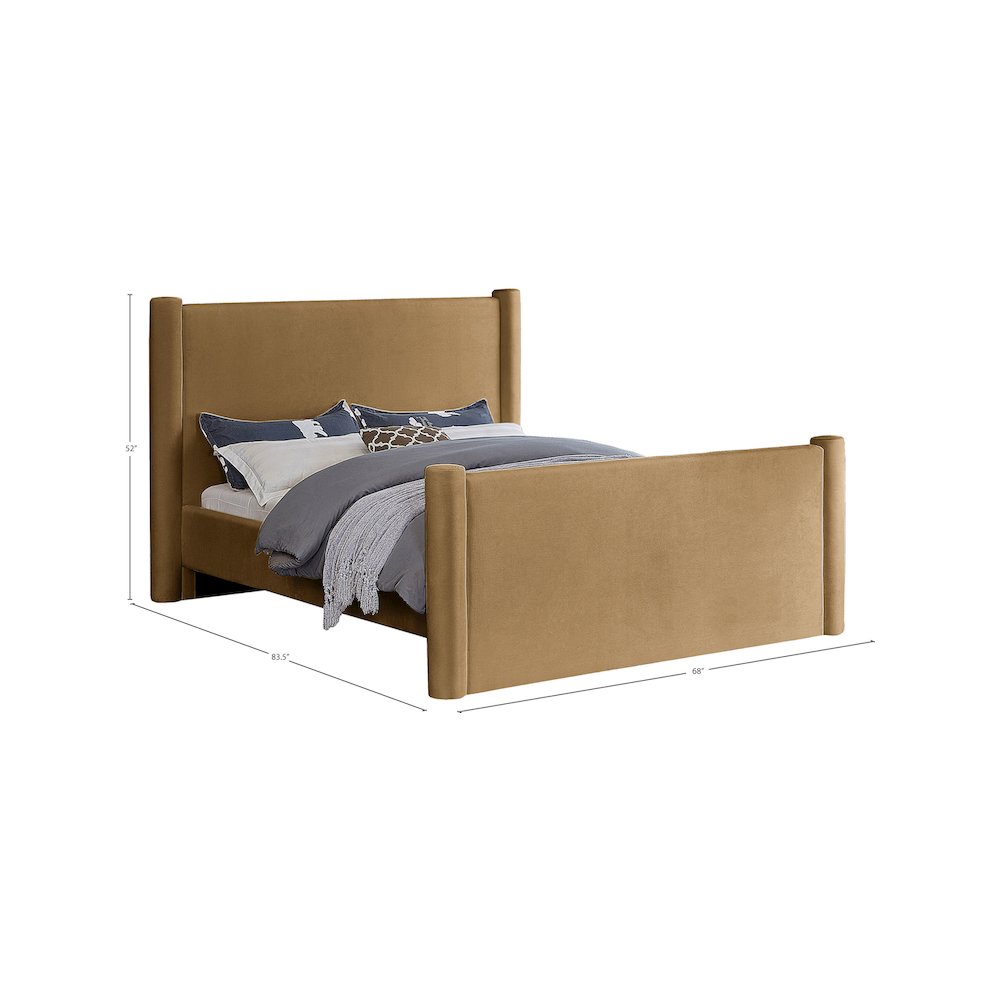 Elias Saddle Velvet Full Bed